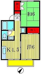 カーサカルム 2Kの間取図画像