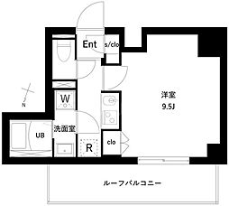 オーガスタレジデンス北綾瀬 1Kの間取図画像