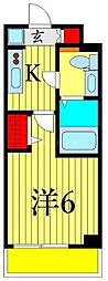 AZESTアオト2 1Kの間取図画像