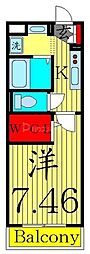 ルピナ 1Kの間取図画像