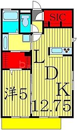 プランドールメゾン 1LDKの間取図画像