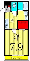 カフェピアーノ 1Kの間取図画像