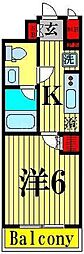 Risingplace綾瀬三番館 1Kの間取図画像