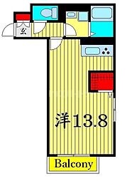GrandeSereno ワンルームの間取図画像