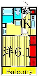 リブリ・FS宝町 1Kの間取図画像