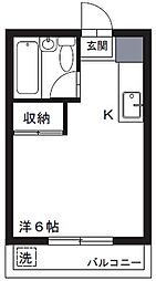 ニューハイム2 ワンルームの間取図画像