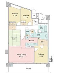 ライオンズガーデンシティ南町田 4LDKの間取図画像