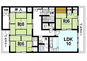 サンふくむらビルI  ｜ 奈良県奈良市花芝町（賃貸マンション3LDK・4階・82.00㎡） その2