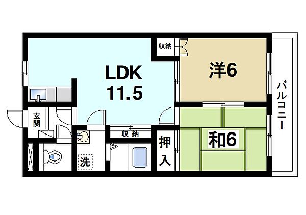 ファミーユ21 ｜京都府木津川市州見台5丁目(賃貸マンション2LDK・3階・51.30㎡)の写真 その2