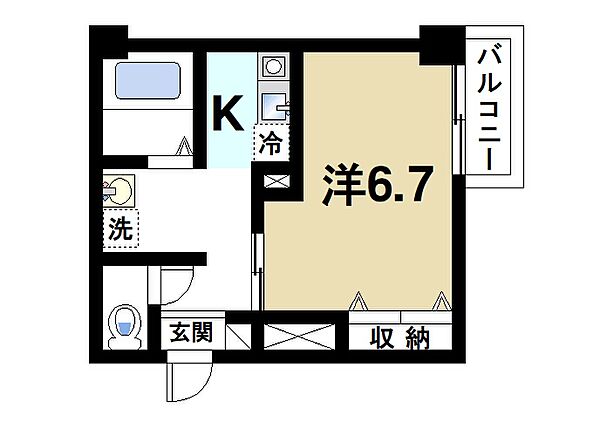 インペリアル奈良大宮 ｜奈良県奈良市大宮町6丁目(賃貸マンション1K・4階・24.98㎡)の写真 その2