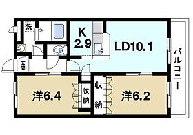 グランディールI  ｜ 奈良県天理市田町（賃貸マンション2LDK・2階・57.85㎡） その2