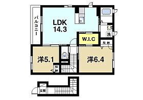 ラフィネ梅美台D  ｜ 京都府木津川市梅美台2丁目（賃貸アパート2LDK・2階・62.20㎡） その2