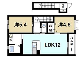 シャーメゾン加茂B  ｜ 京都府木津川市加茂町駅東1丁目（賃貸アパート2LDK・2階・52.50㎡） その2