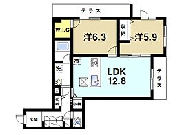 奈良県奈良市四条大路1丁目（賃貸マンション2LDK・1階・62.65㎡） その2