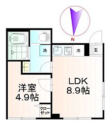 スカイツリーNW 1LDKの間取図画像