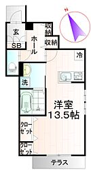 プリムローズ ワンルームの間取図画像