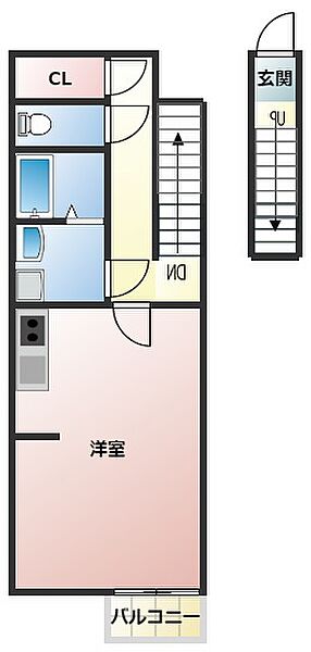 Ｃａｓａ　ｆｅｌｉｃｅ II 202｜和歌山県海南市船尾(賃貸アパート1K・2階・34.39㎡)の写真 その2