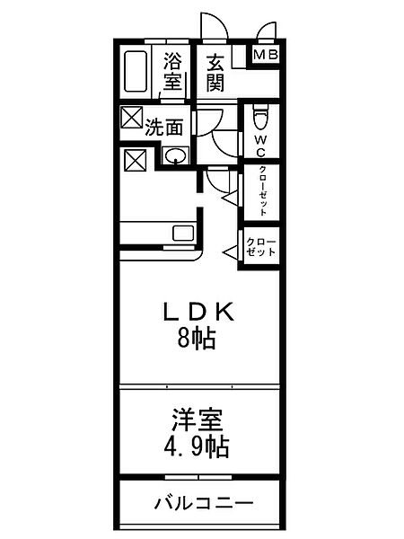 和歌山県和歌山市新在家(賃貸アパート1LDK・2階・31.50㎡)の写真 その2