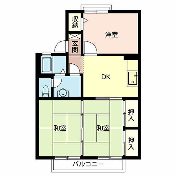 ファミール前島II 203｜和歌山県和歌山市加納(賃貸アパート3DK・2階・53.44㎡)の写真 その2