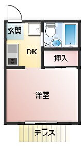 コーポ愛 201｜和歌山県海南市名高(賃貸アパート1R・2階・17.82㎡)の写真 その2