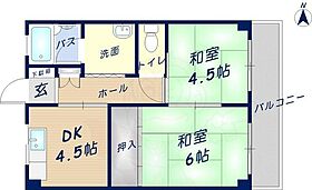 岩崎ハイツ  ｜ 大阪府東大阪市若江南町１丁目1番33号（賃貸マンション2K・3階・40.00㎡） その2