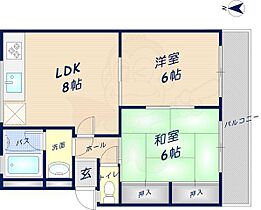 サニーコート1  ｜ 大阪府東大阪市六万寺町３丁目8番24号（賃貸マンション2LDK・3階・53.82㎡） その2