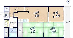 グリーンハイツもりきく 3LDKの間取図画像