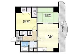 フローリッシュ北田 4階2LDKの間取り
