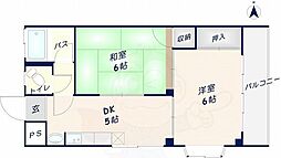 シャインハイツ 2Kの間取図画像