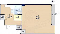 ダイヤモンドキープビル 1Kの間取図画像