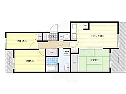 グランビュー山手 3LDKの間取図画像