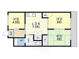 メゾン瓜生堂 3LDKの間取図画像