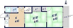 八栄マンション 2Kの間取図画像