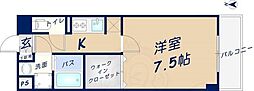 ピアチェーレC棟 1Kの間取図画像
