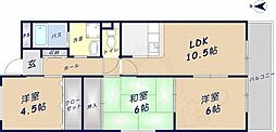 サンジョイ 3LDKの間取図画像