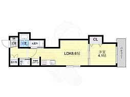 リスブラン中野 1LDKの間取図画像