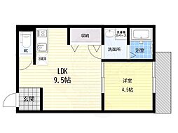 MarkVilla水走 1LDKの間取図画像