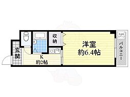 エーデルハイム東花園 1Kの間取図画像
