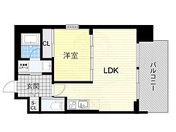 プレジオ荒本新町 1LDKの間取図画像