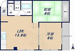 エストレリア 2LDKの間取図画像