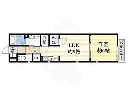 フォレストメゾンエン 1LDKの間取図画像