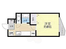 北口ハイツ1 1Kの間取図画像