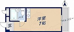 リリーフ明日香新石切 ワンルームの間取図画像