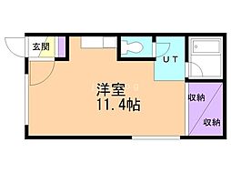 エルシー円山No.3 ワンルームの間取図画像