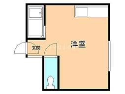 コーポ松尾 ワンルームの間取図画像