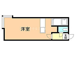 ハイライフ円山 ワンルームの間取図画像