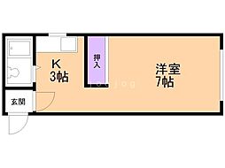 シャルム8 1Kの間取図画像