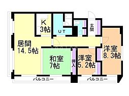 フロムファースト139 3階3LDKの間取り
