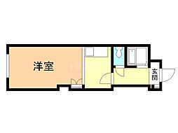壱番館アイビス 1Kの間取図画像