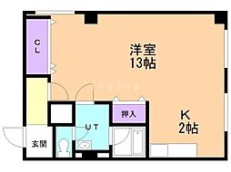 佐々木ビル 1Kの間取図画像